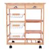 YEMELI Kitchen & Dining Room Cart Removable Storage Rack 2-DrawerStorage Rack with Rolling Wheels (26.37 x 14.57 x 29.53) view 1