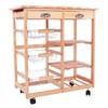 YEMELI Kitchen & Dining Room Cart Removable Storage Rack 2-DrawerStorage Rack with Rolling Wheels (26.37 x 14.57 x 29.53) view 2