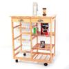 YEMELI Kitchen & Dining Room Cart Removable Storage Rack 2-DrawerStorage Rack with Rolling Wheels (26.37 x 14.57 x 29.53) view 4