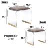 QQXX Acrylic Stool with Velvet Padded Seat,Clear Acrylic Nightstand Square End Table Side Table,Modern Small Step Stool Short Stool Makeup Room Vanity Stool(Large, Black) view 2