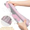 Grey Gray Pink Camo Camouflage Beach Towel Personalized Custom Name Bath Towels for Women Men Kids 30 x 60 Inch view 2