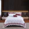 CASA BOLAJ DESIGNED TO DREAM 3 Pcs Do Not Include Filling Duvet Cover Set 100% Egyptian Cotton Sateen Luxury 400 TC (White red, Queen) view 1