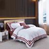 CASA BOLAJ DESIGNED TO DREAM 3 Pcs Do Not Include Filling Duvet Cover Set 100% Egyptian Cotton Sateen Luxury 400 TC (White red, Queen) view 2