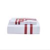 CASA BOLAJ DESIGNED TO DREAM 3 Pcs Do Not Include Filling Duvet Cover Set 100% Egyptian Cotton Sateen Luxury 400 TC (White red, Queen) view 3