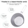 iBasingo 450ml/15oz Titanium Bowl with Folding Handle Portable Lightweight Tableware for Outdoor Camping Picnic Kitchen US-Ti1088T view 2