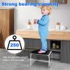 QQXX Acrylic Stool with Velvet Padded Seat,Clear Acrylic Nightstand Square End Table Side Table,Modern Small Step Stool Short Stool Makeup Room Vanity Stool(Small, Blue) view 3
