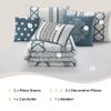 Stratford Park Luxury 7 Piece Cozy Comforter Set, King Size, Blue, Embroidered Bedding Sets, Premium Microfiber, All Season Home Dcor view 3
