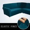 5 Seats L Shape Velvet Stretch Recliner Corner Sofa Cover,Corner Sofa Covers for Sectional Sofa Set for Reclining L Shape Sofa Slipcovers Thick,Washable Durable Furniture Protector (L-5-Deep Blue) view 3