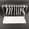 Cute Earring Rack Holder Coat Hangers Shape Unique Earring Display Stand Acrylic Ear Studs Display Rack Earring Hanging Organizer(Silver) view 1