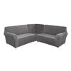 5 Seats L Shape Velvet Stretch Recliner Corner Sofa Cover, Corner Sofa Covers for Sectional Sofa Set, for Reclining L Shape Sofa Slipcovers Thick,Soft,Washable Durable Furniture Protector (L-5-Grey) view 1