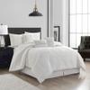 Stratford Park 7 Piece Tufted Embroidery Comforter Set, White, Bed Size Queen, Modern Design, All Season Bedding Set, Matching Bedskirt, Pillows & Shams view 2