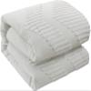 Stratford Park 7 Piece Tufted Embroidery Comforter Set, White, Bed Size Queen, Modern Design, All Season Bedding Set, Matching Bedskirt, Pillows & Shams view 3