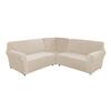 7 Seats L Shape Velvet Stretch Recliner Corner Sofa Cover, Corner Sofa Covers for Sectional Sofa Set, for Reclining L Shape Sofa Slipcovers Thick,Soft,Washable Durable Furniture Protector (L-7-Beige) view 1