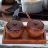 2pcs Wood Seasoning Storage Box Set,Salt Condiment Spice Containers for Kitchen,Seasoning Storage Box, Seasoning Storage Container, Wood Spice Container,Spice Box Set Kitchen Tool view 4