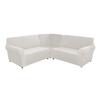 5 Seats L Shape Velvet Stretch Recliner Corner Sofa Cover, Corner Sofa Covers for Sectional Sofa Set, for Reclining L Shape Sofa Slipcovers Thick,Soft,Washable Durable Furniture Protector (L-5-White) view 1