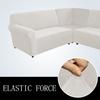 5 Seats L Shape Velvet Stretch Recliner Corner Sofa Cover, Corner Sofa Covers for Sectional Sofa Set, for Reclining L Shape Sofa Slipcovers Thick,Soft,Washable Durable Furniture Protector (L-5-White) view 3