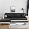QQXX Waterproof Couch Cushion Cover for L Shaped Sofa, Stretch PU Leather Sofa Cushion Cover, Universal Anti-Slip Sectional Sofa Slipcover for Dogs Pets Furniture Protector(4, C) view 3