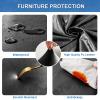 QQXX Waterproof Couch Cushion Cover for L Shaped Sofa, Stretch PU Leather Sofa Cushion Cover, Universal Anti-Slip Sectional Sofa Slipcover for Dogs Pets Furniture Protector(4, C) view 4