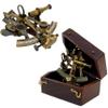 Medieval Replicas Brass Ship History Sextant Gift for Father's Day, Birthday, Anniversary, Christmas. Kelvin & Hughes London Handmade W/Wooden Box view 2