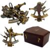 Medieval Replicas Brass Ship History Sextant Gift for Father's Day, Birthday, Anniversary, Christmas. Kelvin & Hughes London Handmade W/Wooden Box view 4