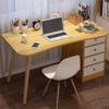 KWOKING Writing Desk 19.69'Wide Drawers Computer Desk Bedroom Junior High School Students Writing Learning Small Apartment Desk Natural (4 Drawers) 39" L x 20" W x 29" H view 1