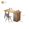 KWOKING Writing Desk 19.69'Wide Drawers Computer Desk Bedroom Junior High School Students Writing Learning Small Apartment Desk Natural (4 Drawers) 39" L x 20" W x 29" H view 2