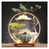 AFGZQ Ceramics Indoor Water Fountains Home Lucky Circulation Flowing Water Ornament Living Room Desktop Office Fountain with Mist and Backflow Incense Holder (Color : C) view 1
