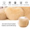 QQXX Plush Sectional Sofa Cover for L Shape, Thick Soft Warm Faux Fur Couch Covers, Luxury Fluffy Non-Slip Solid Color Sofa Slipcover for Dogs Pets Furniture Protector(90x180cm(35x71inch), G) view 4