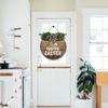 JIBEVEYYI Happy Easter Fuuny Bunny Rabbit Wreath for Front Door Rustic Wooden Hanging Welcome Sign Easter Decoration for Easter Spring Holiday Home Coffee Shop Bakery Farmhouse Window 1111 Inches view 3