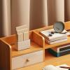 KWOKING Writing Desk 19.69'Wide Drawers Computer Desk Bedroom Junior High School Students Writing Learning Small Apartment Desk White (2 Drawers, 1 Cabinet, 1 Exterior Shelf) 39" L x 20" W x 37" H view 4