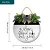 JIBEVEYYI a Clean Bowl is Our Goal Farmhouse Bathroom Wreath for Front Door Sign Home Decor - Funny Wall Hanging Bathroom Signs - Rustic Round Wooden Decoration 1111 Inches view 2