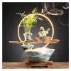 AFGZQ Ceramics Indoor Water Fountains Home Lucky Circulation Flowing Water Ornament Living Room Desktop Office Fountain with Mist and Backflow Incense Holder (Color : E) view 1