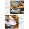 AFGZQ Ceramics Indoor Water Fountains Home Lucky Circulation Flowing Water Ornament Living Room Desktop Office Fountain with Mist and Backflow Incense Holder (Color : E) view 3