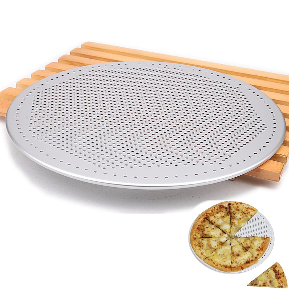 2pcs 3.5 to 13.5 Inch Round Aluminium Pizza Holding Net Pancake Pan Pie Cake Cooling Plate with Leaky Holes DIY Bakeware (2pcs 13.5 inch)