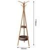 Sturdy Freestanding Coat Rack lothes/Bags/Hats Coat Rack for Home/Office/Entryway/Living Room Bamboo Coat Rack with Storage Rack 15.1 x 66.9 inch view 2