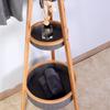 Sturdy Freestanding Coat Rack lothes/Bags/Hats Coat Rack for Home/Office/Entryway/Living Room Bamboo Coat Rack with Storage Rack 15.1 x 66.9 inch view 3