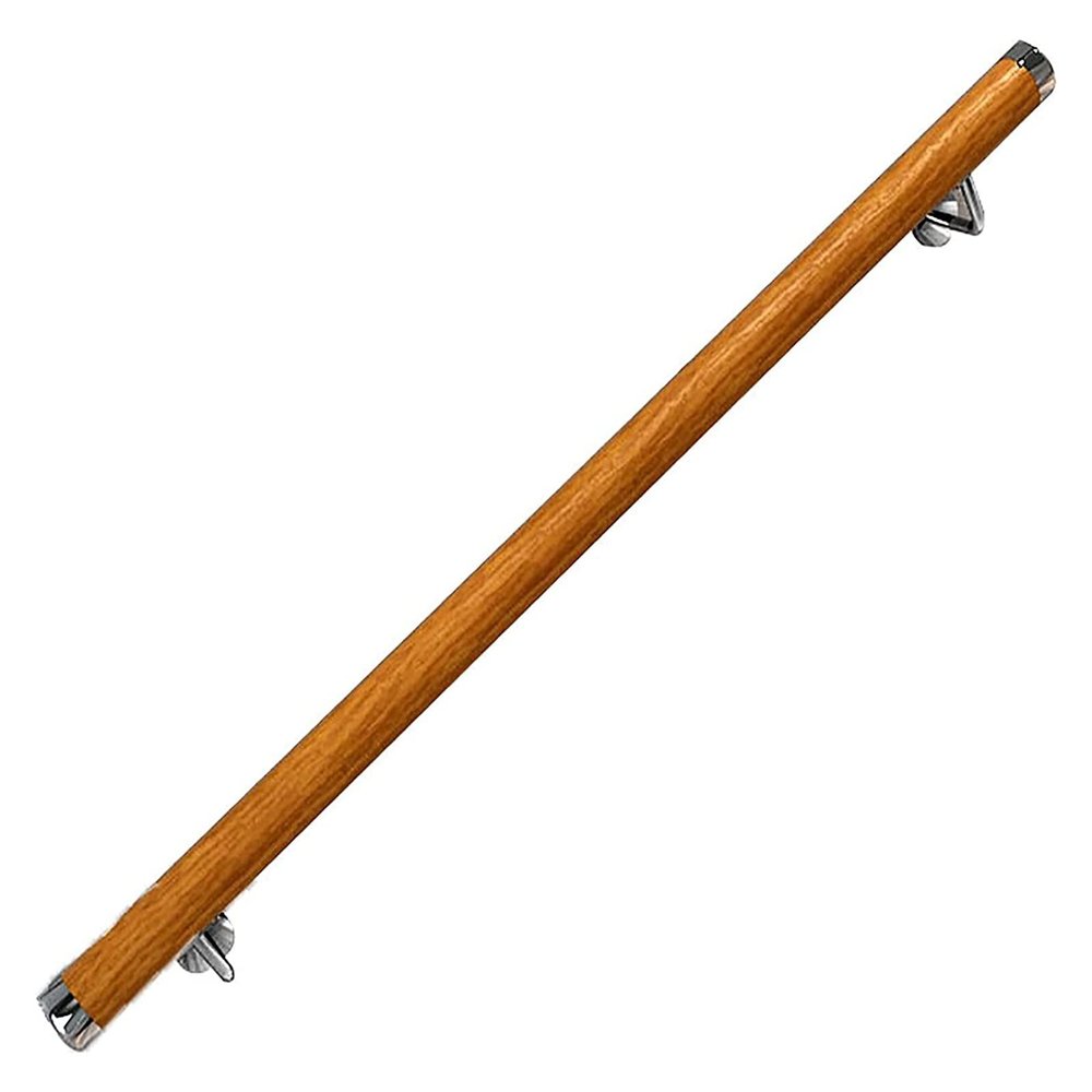 ALDEPO Grab Bars Wooden Handrails for Outdoor/Garden Steps with End Caps, 1M/2M/3M/3.6M/4.5M, Elderly Non-Slip Interior Auxiliary Grab Bar1.5M (Color : 3.9m)