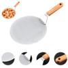 10 Inch Stainless Steel Pizza Peel, Metal Round Pizza Large Pizza Spatula with Wood Handle for Baking Homemade Pizza and Bread or Cheese Serving Tray Oven view 3
