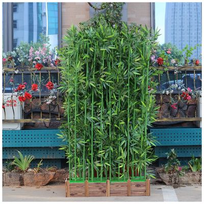 LXLZYXSF Deck Patio Garden Yard Artificial Bamboo Silk Tree - Outdoor Decor, Indoor Room Divider for Coffee Shops Bookstores Hotel Home (Color : 1m, Size : 90x18x20cm-16 Pole)