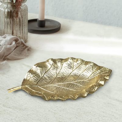 BBH Home's Handmade Gold Novelty Shaped Aluminium Tray 7.08 x 3.74 x 0.78 AMBBVK054AB2020