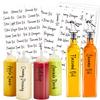 Prefdo 138 Oil and Vinegar Labels for Bottles, Black Script Clear Preprinted Condiments Stickers for Squeeze Dispensers Kitchen Pantry Organization, Waterproof & Oil-Proof view 1