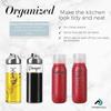 Prefdo 138 Oil and Vinegar Labels for Bottles, Black Script Clear Preprinted Condiments Stickers for Squeeze Dispensers Kitchen Pantry Organization, Waterproof & Oil-Proof view 3