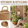 DOITOOL Set of 2 Wicker Hanging Basket for Wall, Front Door, Flowers, Mail, Fruit - Boho Handmade Rattan Hanging Wall Baskets for Garden Farmhouse Home Storage view 4