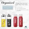 Prefdo 138 Oil and Vinegar Labels for Bottles, White Script Clear Preprinted Condiments Stickers for Squeeze Dispensers Kitchen Pantry Organization, Waterproof & Oil-Proof view 3