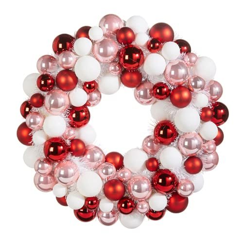 RAZ Imports Jingle & Cocoa 22" Multicolor Ball Ornament Wreath