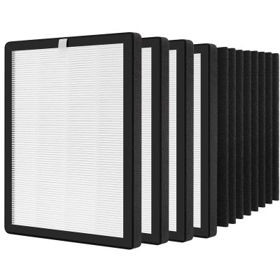 isinlive 4-Pack ProHEPA 9000 Replacement Filters, Compatible with VEVA ProHEPA 9000 Air Pur ifiers, Including 4 Pack HEPA Filters + 8 Activated Carbon Pre-Filters