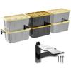 Koova Wall Mounted Tote Rack Storage System, Fits 27-Gallon Black and Yellow Commander Style Bins, Wall Mount Bracket Shelves for Garage Organization, Heavy Duty Steel, Made in USA (1-Piece Add-on) view 1