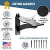 Koova Wall Mounted Tote Rack Storage System, Fits 27-Gallon Black and Yellow Commander Style Bins, Wall Mount Bracket Shelves for Garage Organization, Heavy Duty Steel, Made in USA (1-Piece Add-on) view 3