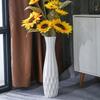 Ceramic Large Floor Tall Vase 28 Inches,White Modern Flower Tall Vases for Office, Home,Farmhouse,Living Room Dcor,Simple Origami Design Fall Decorative Porcelain Flower Arrangement Vase Ideal Gift view 3