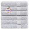 KAHAF COLLECTION 100% Cotton Bath Towel Set, White 24x48 Pack of 6 Towels, Quick Dry, Highly Absorbent, Soft Feel Towel, Gym, Spa, Bathroom, Shower, Pool, Luxury Soft Towels Light-Weight view 1
